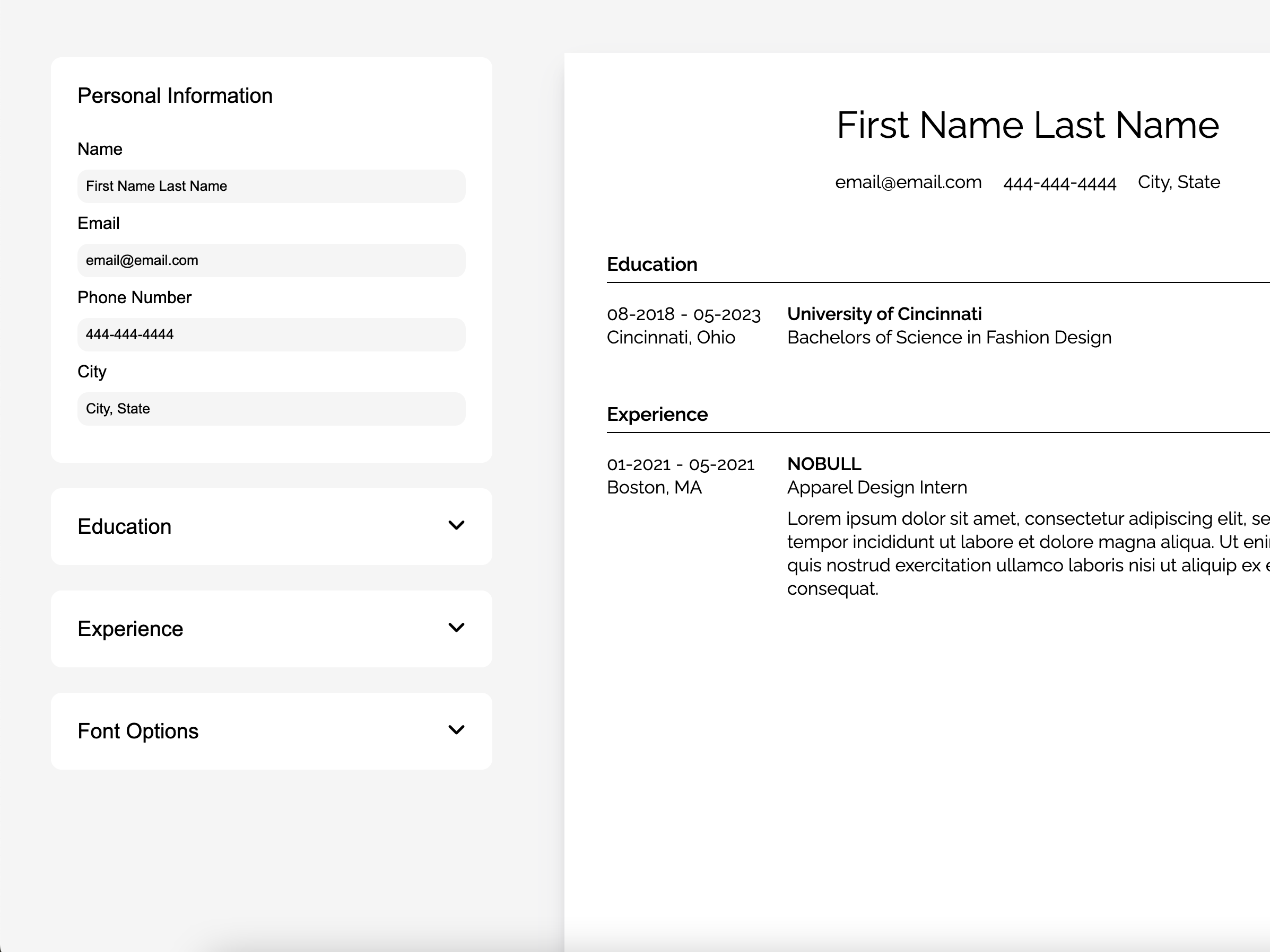 Resume Builder